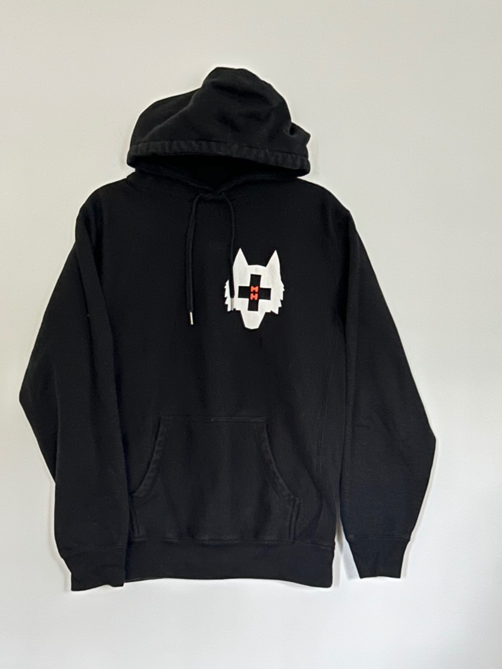 Greyson Spirit Wolf Fireside Hoodie Men M Black Morgan Hoffmann Heavyweight Golf